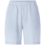 Ladies pajama shorts seersucker Light blue-white