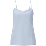 Pyjamatop seersucker voor dames Licht blauw-wit