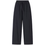 Pantalones de tela para mujer Negro azul