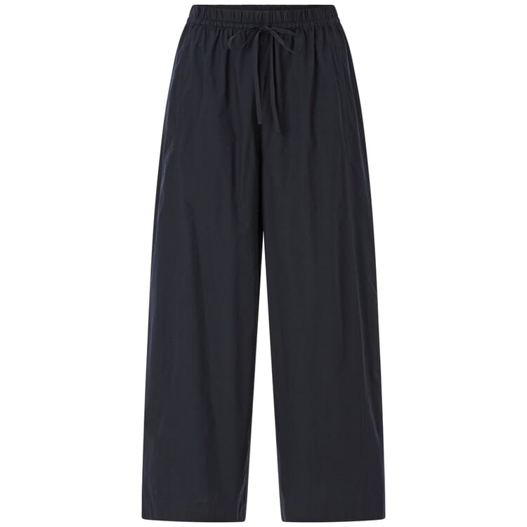 Women's Fabric Pants, Black-blue