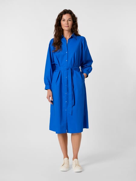Vestido de mujer con fruncidos Azul, Tragebild