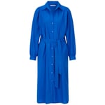 Damesjurk met ruches Blauw