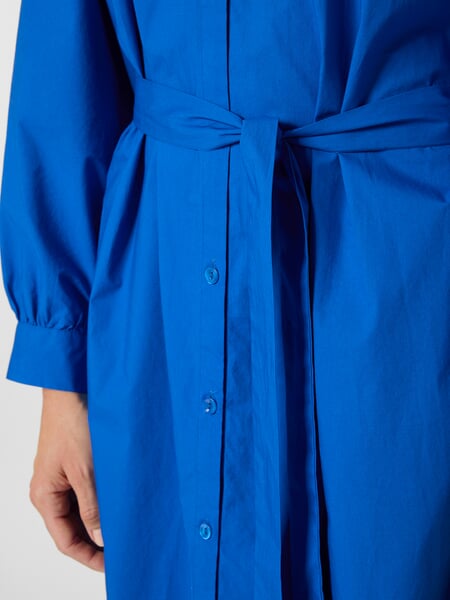Women's Gathered Dress Blue, close-up