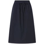 Jupe midi en coton pour femme Bleu marine