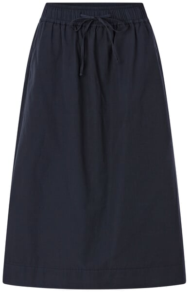 Midiskirt til kvinder i bomuld Navy