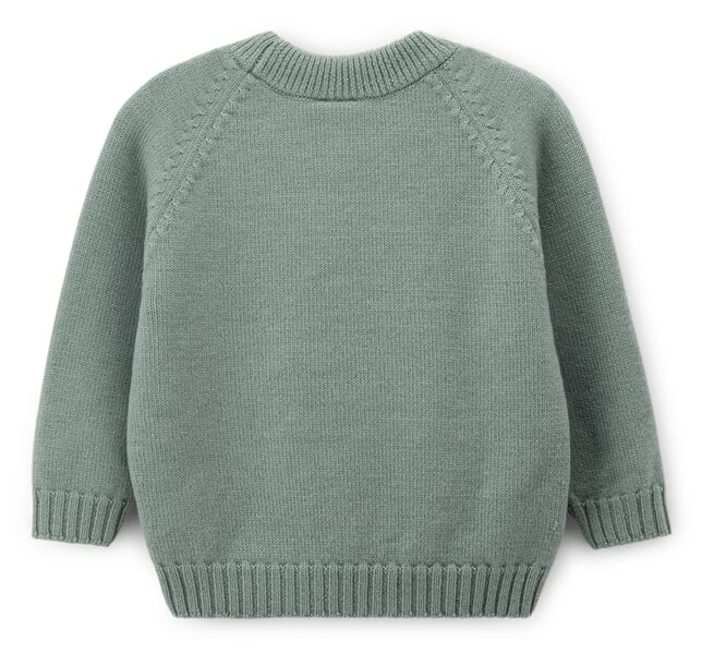 Kinder-Pullover Merinowolle Salbei