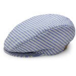 Children’s Striped Cotton Flat-Brim Cap Blue-Green