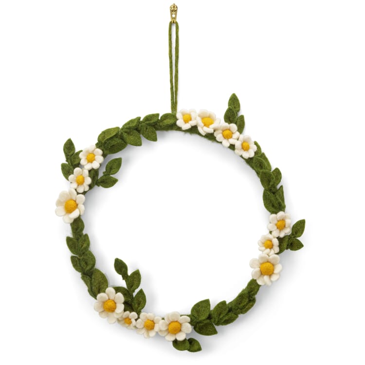Blomsterkrans af filt