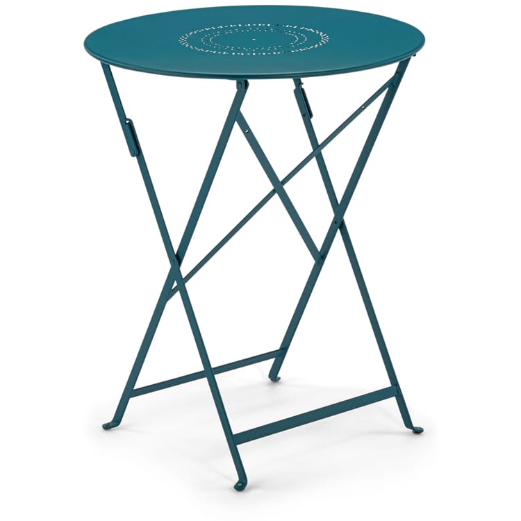 Fermob Table de bistrot française Floreal, Bleu acapulco