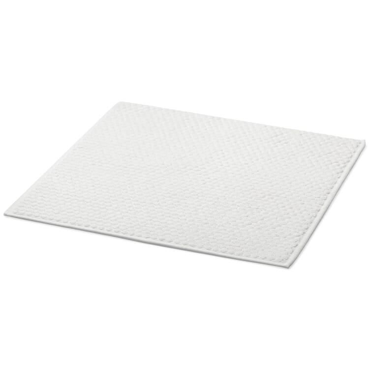 Terry bath mat, White