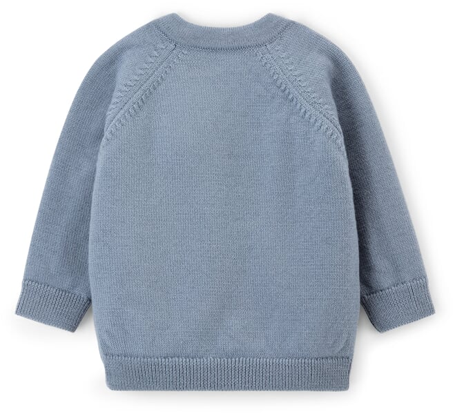 Baby-Wickeljacke Merinowolle Blau