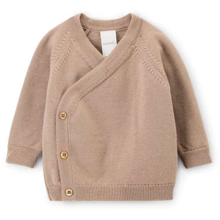 Baby wrap jacket merino wool, Cappuccino