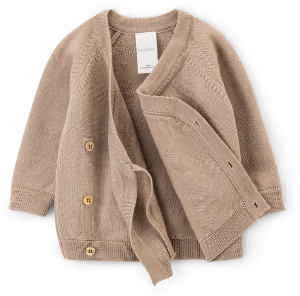 Baby-Wickeljacke Merinowolle Cappuccino