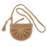 Dameshandtas van raffia, naturel