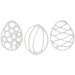 Œufs de Pâques en porcelaine peints à la main (lot de 3)