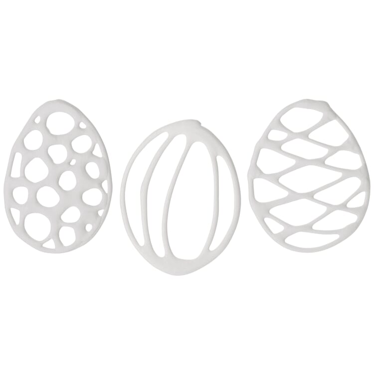 Uova di Pasqua in porcellana dipinte a mano (3 pezzi)