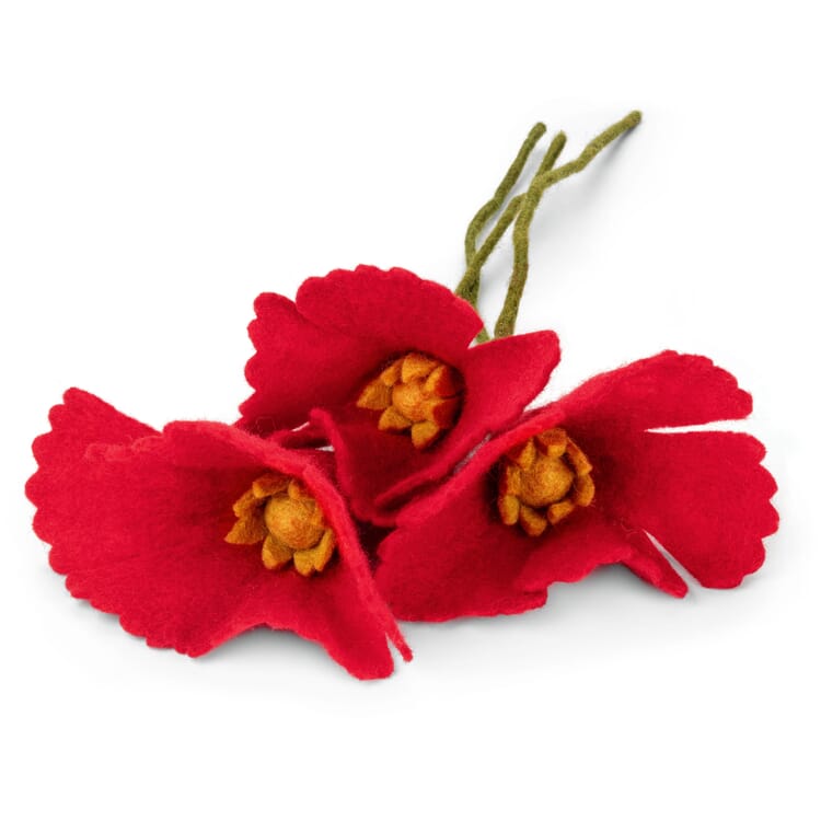 Feutre de coquelicots