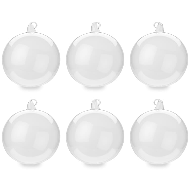 Boules de cristal de Lauscha, Ø 8 cm - 6 pièces