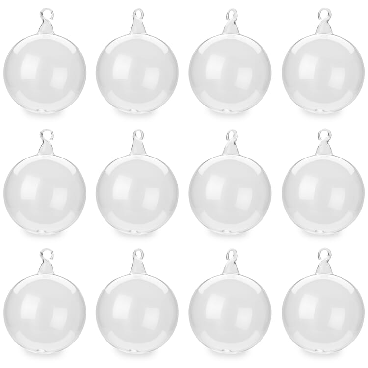 Boules de cristal de Lauscha, Ø 6 cm - 12 pièces