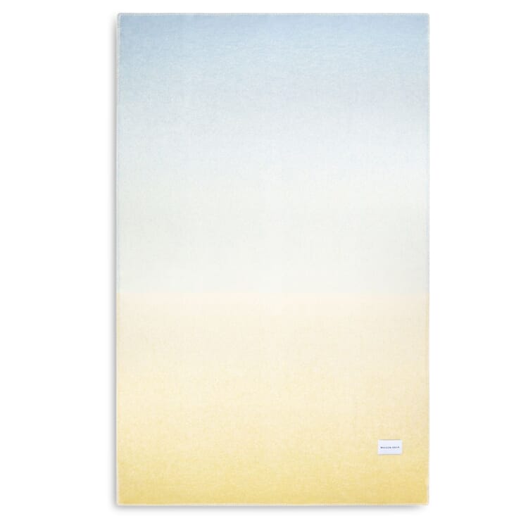 Manta de lana virgen Gradient, Azul-amarillo