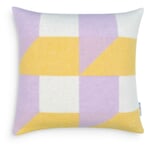 Taie d'oreiller en laine vierge Cubics Jaune-violet