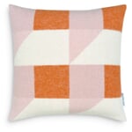 Virgin wool cushion cover Cubics Red Pink