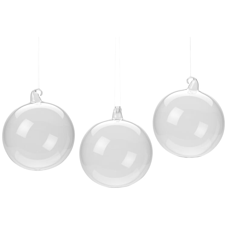 Boules de cristal de Lauscha, Ø 8 cm - 6 pièces