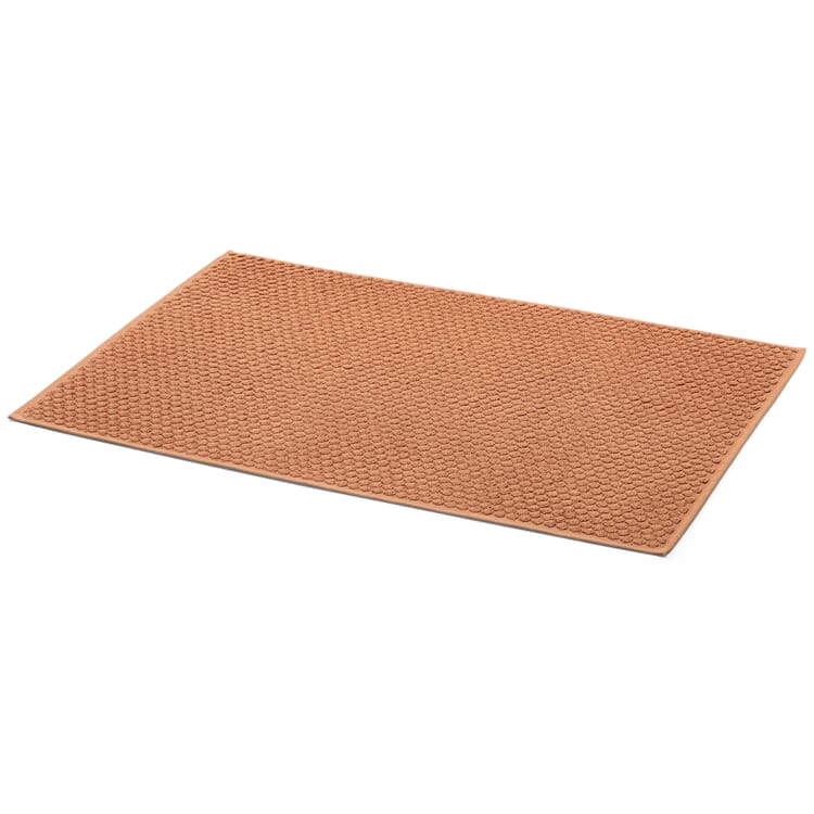 Terry bath mat, Terracotta