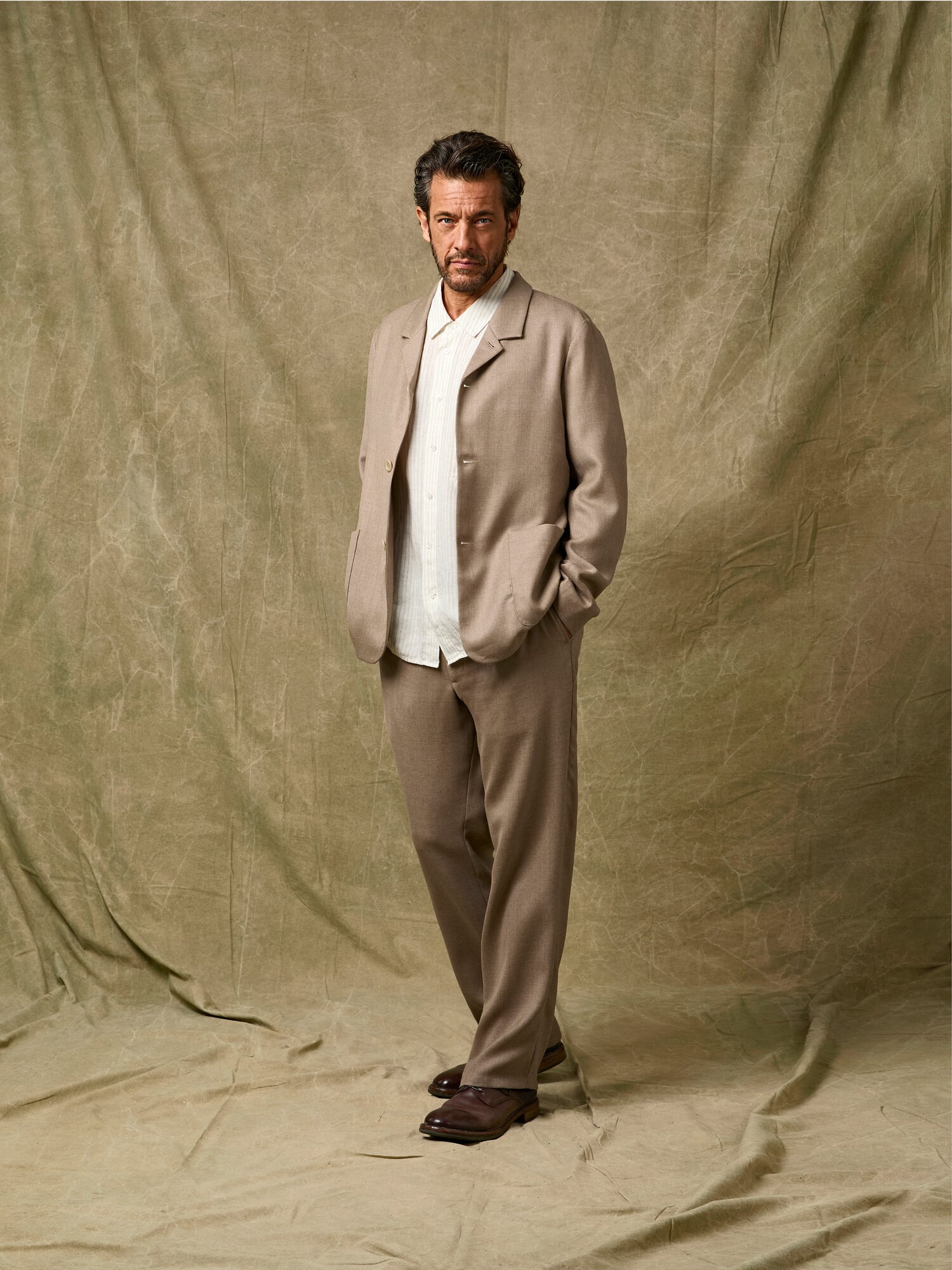 Men's jacket wool unlined, Stone | Manufactum