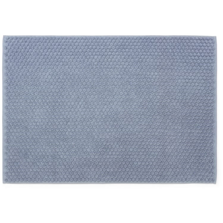 Terry bath mat, Light blue