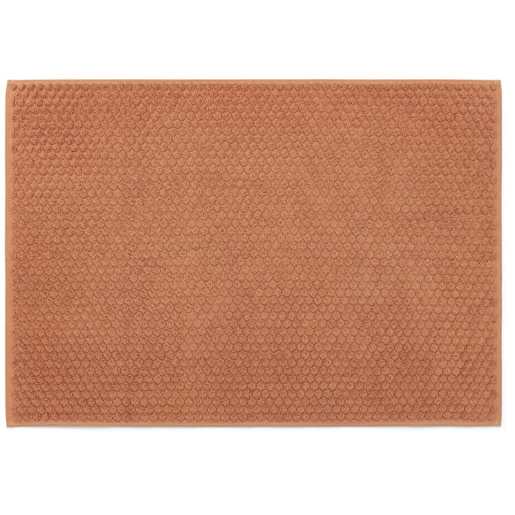 Terry bath mat, Terracotta