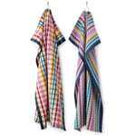 Tea towel colorful checkered