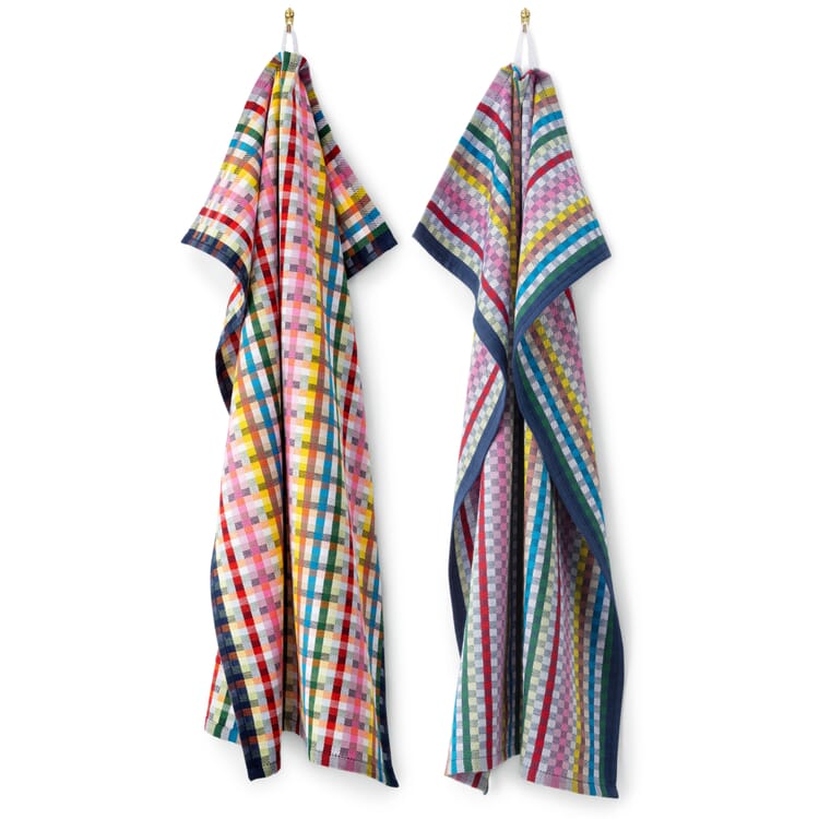 Tea towel colorful checkered