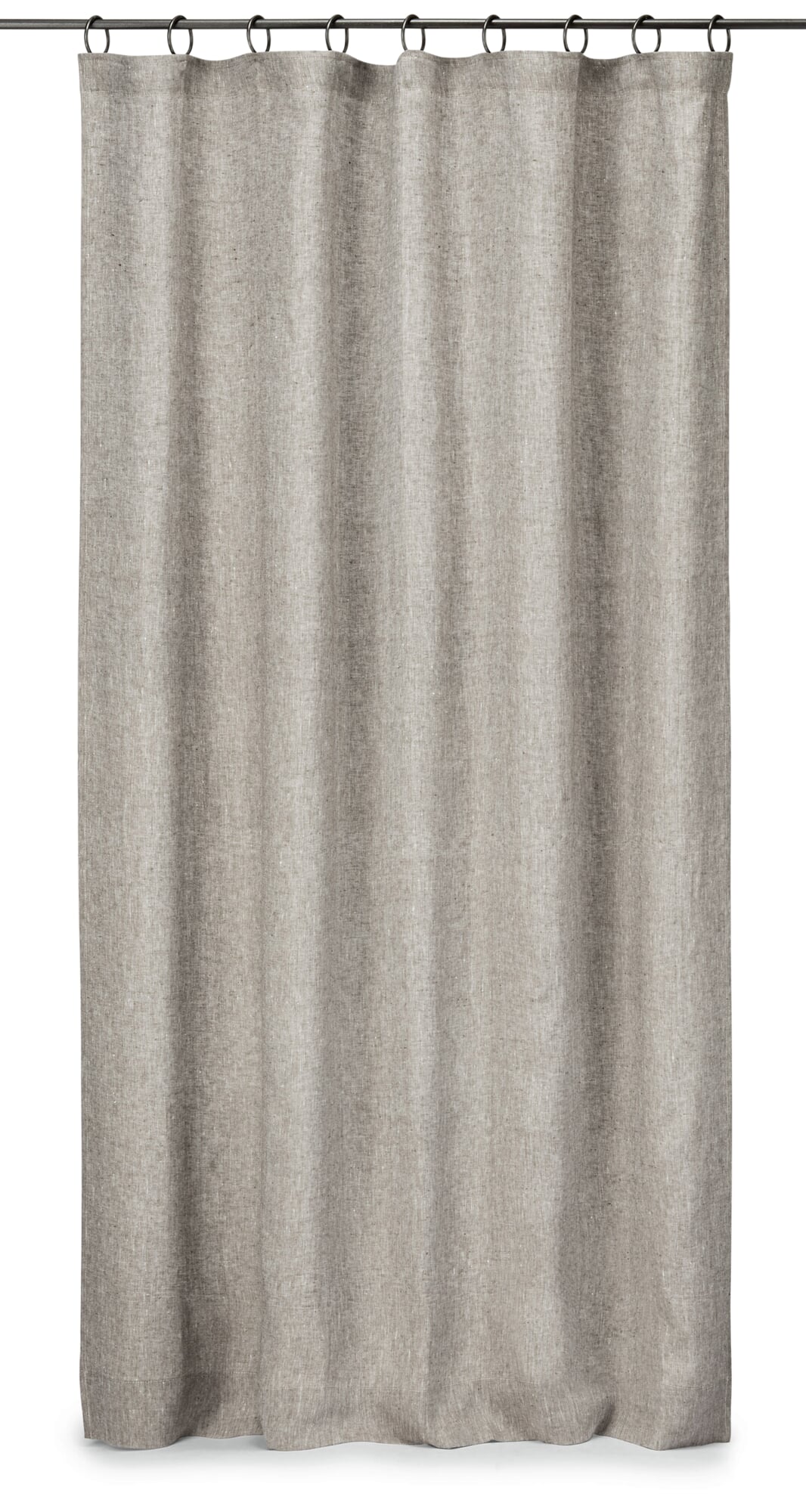 Vorhang gewaschenes Leinen, Graubraun, 150 cm