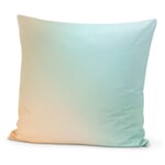 Verloop kussensloop Koraal-turquoise-abrikoos 80 × 80 cm