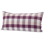 Pillowcase cotton plaid Aubergine 40 × 80 cm