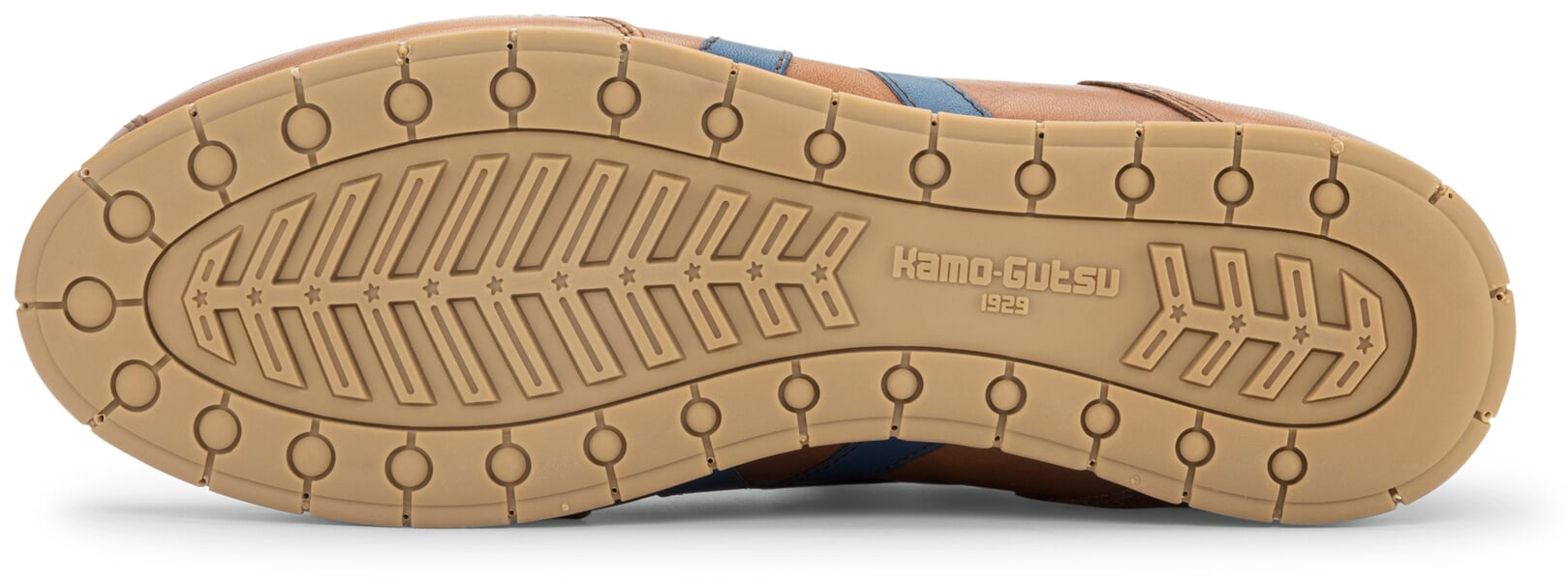 Men's leather sneaker Tifo Cognac blue