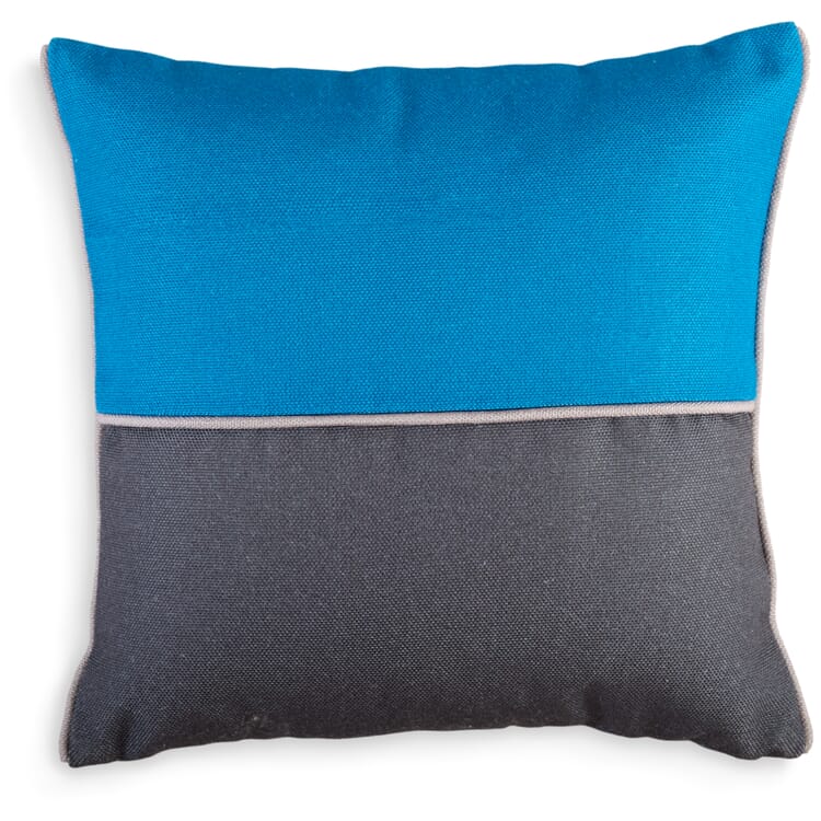 Cojines para interior y exterior bicolor», Azul-antracita