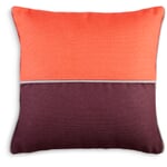 Cojín bicolor para exterior/interior Naranja-Burdeos