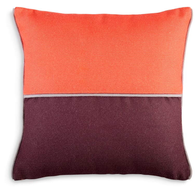 Cojines para interior y exterior bicolor», Naranja-Burdeos