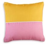 Cuscino da esterno/interno bicolore Giallo-rosa