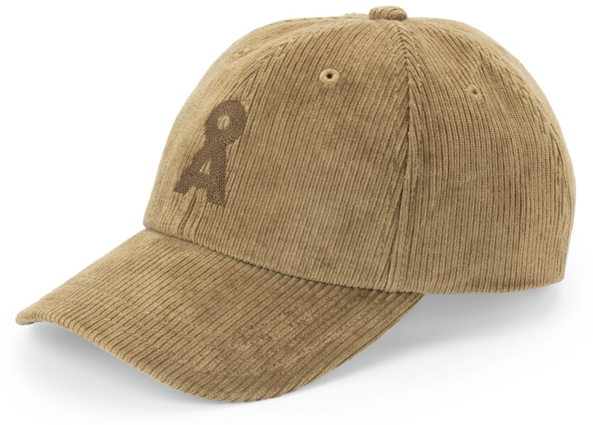 Gorra de béisbol de pana, color coñac
