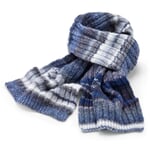 Bufanda de punto degradada Azul-gris