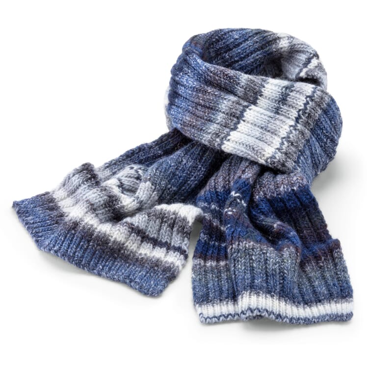 Écharpe tricotée dégradée, Bleu-gris