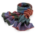 Bufanda de lana a rayas transversales, multicolor