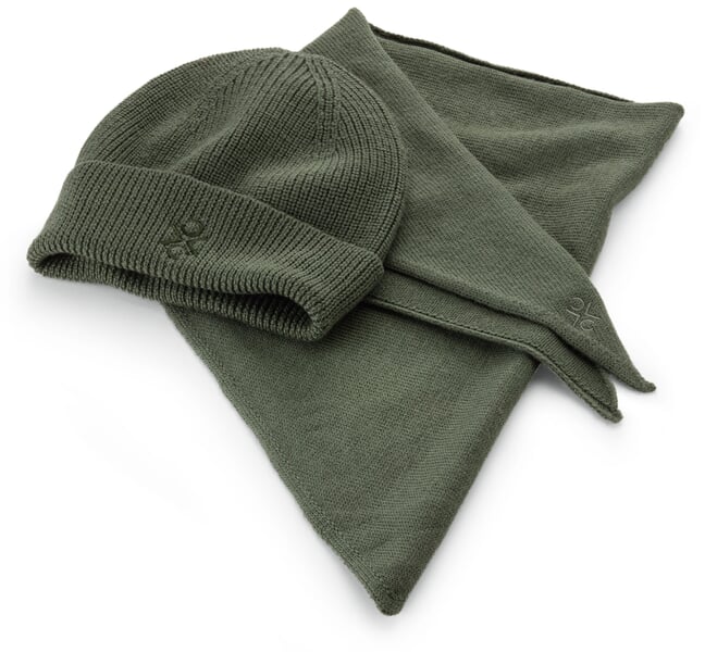 Wool Knit Hat Olive green