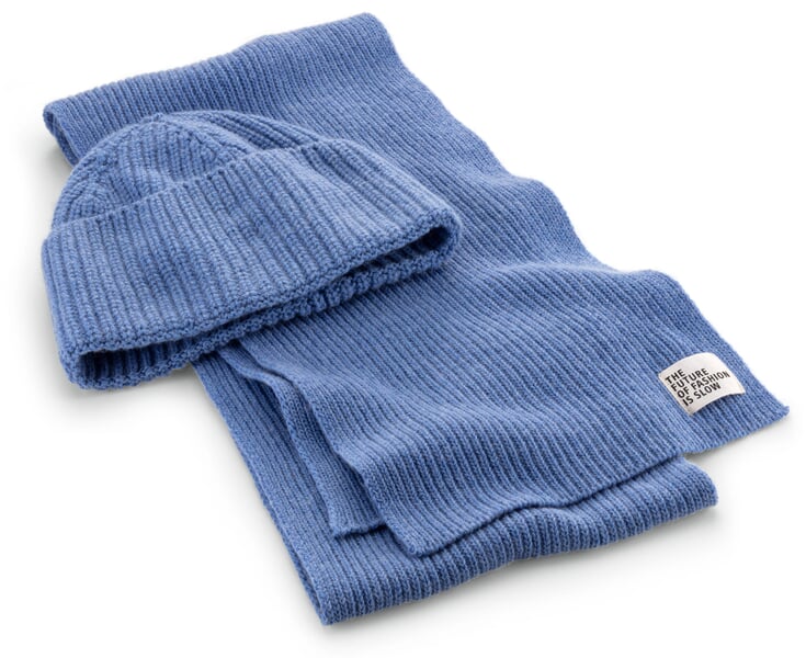 Strickmütze Hellblau
