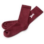 Unisex Long Socks" Wine Red"