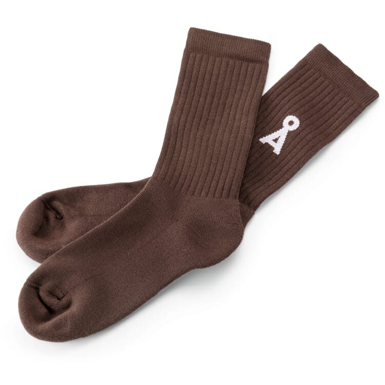 Calcetines largos unisex, Marrón