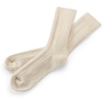 Calzini da donna a costine Bianco naturale